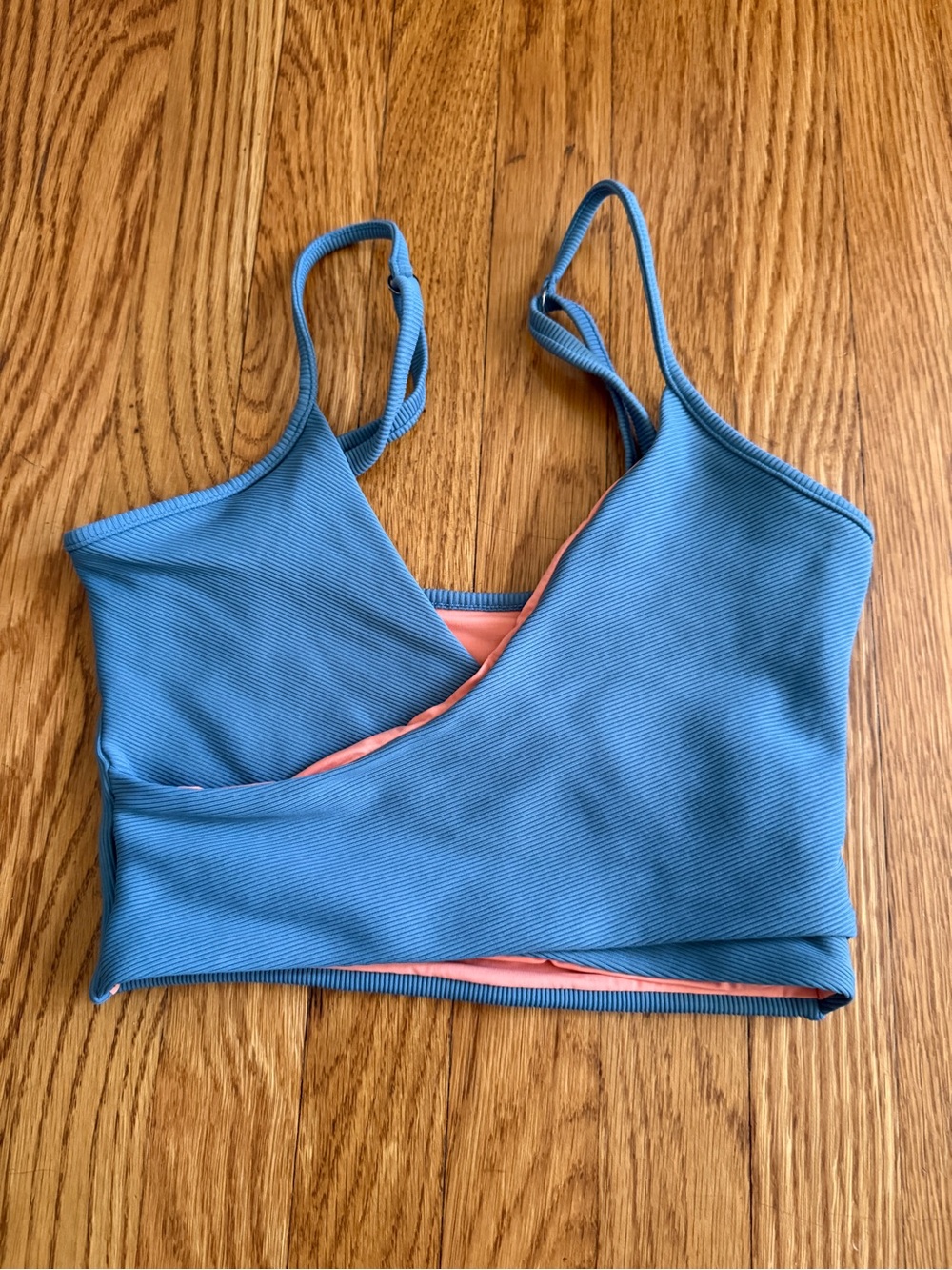 Maaji blue active wear cross top S
